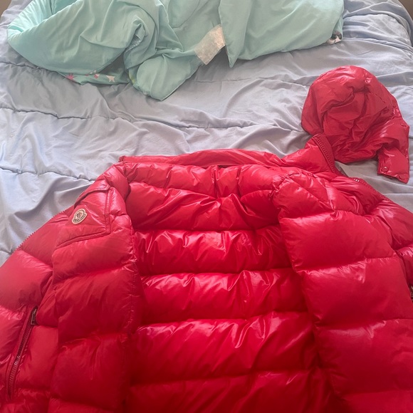 Red Moncler puffer jacket lightly used for one winter. - Picture 1 of 2